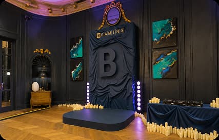 Proyecto realizado: decoración exclusiva de photocall para la marca BGaming